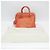 Sac à main Loewe Amazona 28 en daim et cuir Orange - vue 2