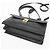 Prada Soft Sound mittelgroße Lederhandtasche Schwarz - Ansicht 4