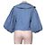Camicia in denim Farm Rio con colletto Peter Pan blu - vista 4