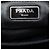 Borsa a tracolla Prada in Saffiano Lux nero e tessuto con catena - vista 5