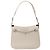 Borsa a spalla Gucci bianca in pelle di vitello piccola con morsetto sottile.