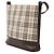 Borsa a spalla in tela check beige Burberry - vista 2