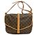 Borsa a Spalla Saumur 35 Louis Vuitton Marrone Monogramma