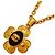 Collana con motivo floreale Chanel Coco Mark Nero D'oro