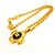 Collana con motivo floreale Chanel Coco Mark Nero D'oro - vista 3