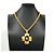 Collana con motivo floreale Chanel Coco Mark Nero D'oro - vista 6