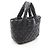 Borsa Tote Piccola Chanel Coco Cocoon Nero Bordò - vista 2
