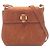Borsa a spalla in suede marrone Gancini di Salvatore Ferragamo