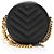 Borsa a tracolla piccola Saint Laurent Matelasse Leather Monogram Bubble Nero