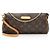 Clutch Eva in tela Monogram Louis Vuitton Marrone