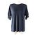 Top de seda de rayón y poliuretano Salvatore Ferragamo Azul Azul marino