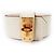 Hermès Bracciale Hermes Kelly Twist Swift Taglia 2 Bianco