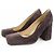 Décolleté in Suede TOWER di Bottega Veneta Marrone Bronzo