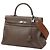 Birkin Borsa Hermès Kelly 35 in pelle Clémence marrone