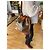 Borsa a secchiello Céline in tela Macadam e pelle marrone - vista 3