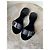 Christian Dior Mules com Fivela e Cadeado em Couro Preto - vista 5