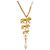 Collana in metallo con perle finte dorate e leone Coco Mark di Chanel D'oro - vista 3