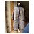 Poncho reversible de lana a cuadros Weekend Max Mara Castaño Multicolor Beige - vista 4