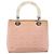 Christian Dior Borsa Lady Dior in nylon rosa argento Auth 173001 - vista 2