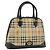 Borsa a Mano Burberrys Nova Check PVC Beige Oro Auth bs33587 D'oro
