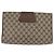 GUCCI GG Supreme Web Sherry Line Clutch Bag PVC Beige 156 01 031 Auth fm5185 - vista 2