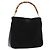 Bamboo Borsa a Mano in Bambù GUCCI Camoscio Nero Oro 001 3754 1638 Auth ep13532 D'oro