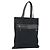 Borsa Tote Prada in nylon nero argento Auth 172974