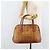 MCM Vicetos Logogram Borsa a Mano PVC Pelle Marrone Oro Auth gh1798 D'oro - vista 21