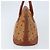 MCM Vicetos Logogram Borsa a Mano PVC Pelle Marrone Oro Auth gh1798 D'oro - vista 4