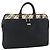Borsa a mano Burberry Nova Check Black label nylon argento nero Auth bs33588