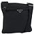 Borsa a Spalla PRADA Nylon Nero Argento Autentica 173668