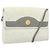 Christian Dior Borsa a Spalla in Tela Honeycomb PVC Bianco Oro Auth ARZ226 D'oro