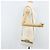 Christian Dior Borsa a Spalla in Tela Honeycomb PVC Bianco Oro Auth ARZ226 D'oro - vista 21