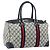 Borsa Boston in PVC GG Supreme Sherry Line di GUCCI, Blu Navy e Oro Auth LNZ314 D'oro