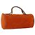 Céline CELINE C Macadam Canvas Boston Tasche aus Wildleder Orange Silber Authentisch gh1851