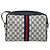 Borsa a Spalla Gucci GG Supreme Sherry Line PVC Blu Navy Oro 68 02 005 Auth ARZ344 D'oro - vista 2
