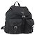 Zaino PRADA in nylon argento nero Auth bs33518