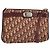 Borsa a Spalla in Tela Trotter Christian Dior Rossa Oro Auth LNZ038