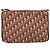 Borsa a Spalla in Tela Trotter Christian Dior Rossa Oro Auth LNZ038 - vista 2