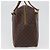 Céline Borsa a mano in tela Macadam CELINE in pelle PVC marrone oro Auth 172767 D'oro - vista 3