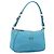 PRADA Schultertasche Nylon Hellblau Silber Auth LNZ298