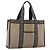 FENDI Tote Bag aus braunem Canvas mit Silber authentisch bs33677