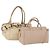 Borsa a Spalla Salvatore Ferragamo in Pelle 2 Pezzi Rosa Beige Auth BA10738