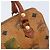 Borsa Boston Mini Vicetos Logogram MCM in PVC Marrone Oro Auth gh1736 D'oro - vista 10