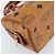 Borsa Boston Mini Vicetos Logogram MCM in PVC Marrone Oro Auth gh1736 D'oro - vista 14