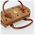 Borsa Boston Mini Vicetos Logogram MCM in PVC Marrone Oro Auth gh1736 D'oro - vista 6