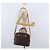 Céline Borsa a mano in tela Macadam CELINE in pelle PVC 2 in 1 marrone oro Auth ki6435 D'oro - vista 24