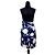 Gonna Moschino floreale bianca e blu Bianco