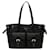 Bolsa de mão com placa de logo triangular Prada Preto