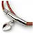 Hermès Hermes Viviride Fantasy Heart Cadena Choker Bangle Bracelet Brown  - view 5
